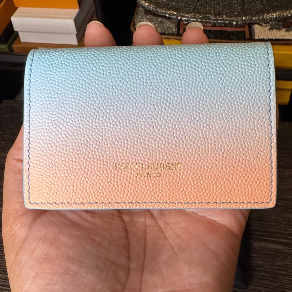 Ombré Sunset Saint Laurent Compact Wallet